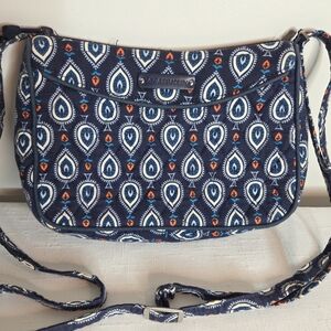 Vera Bradley Trimmed Curvy Crossbody, Mareakesh Motifs Pattern